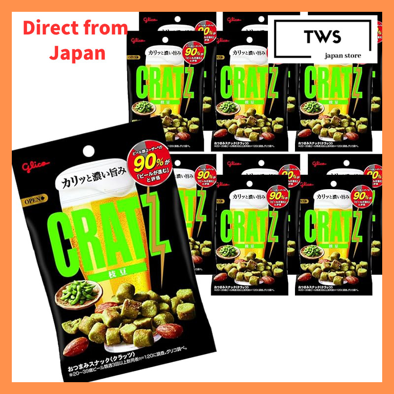 Cratz Edamame (42 g × 12 bags) — Ezaki Glico snack that pairs well with beer, highball, chuhai, wine