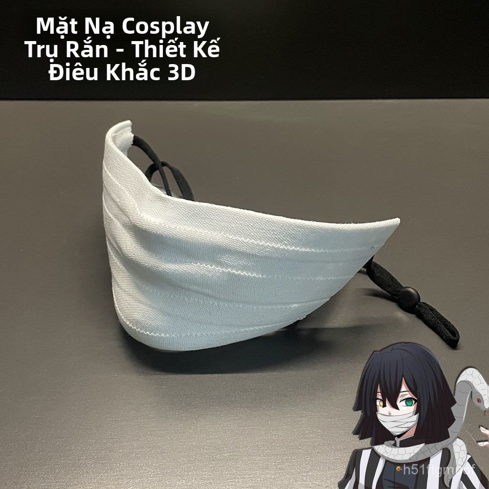 Demon Slayer: Kimetsu no Yaiba Iguro Obanai Mặt nạ băng bó trụ rắn cosplay Phụ kiện này không có mùi
