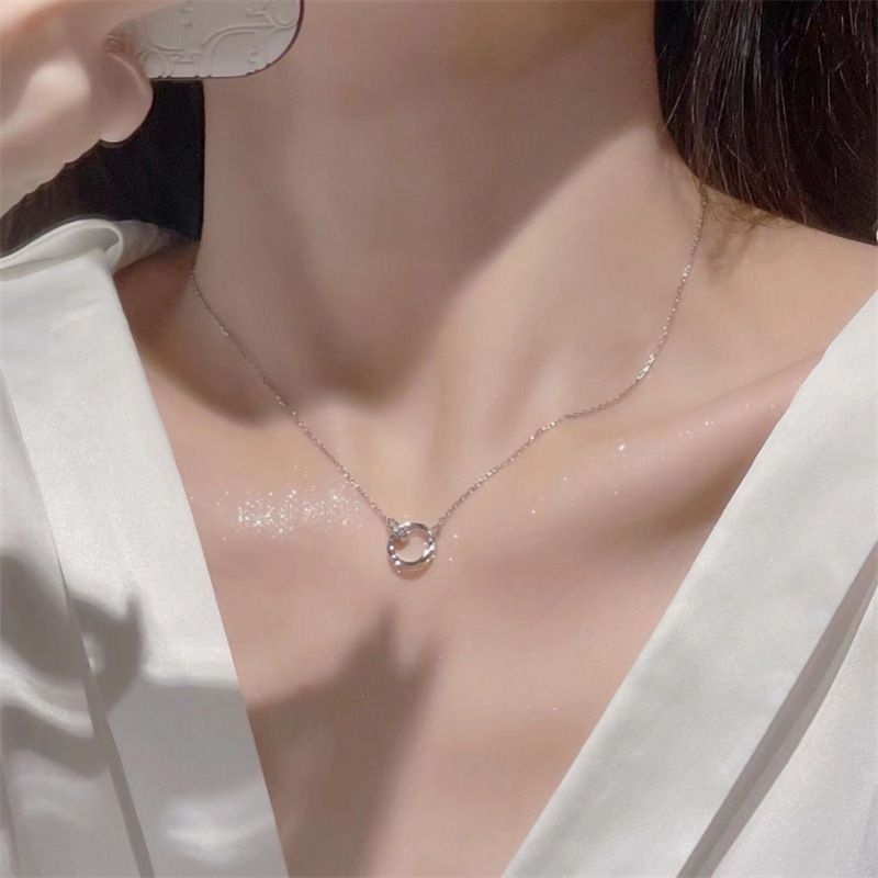 Vòng Cổ Mobius Vòng Cổ Sinh Viên Nhẫn Đôi Xương Đòn Vòng Cổ Nữ Phù Hợp Với Vòng Cổ Mobius 0519