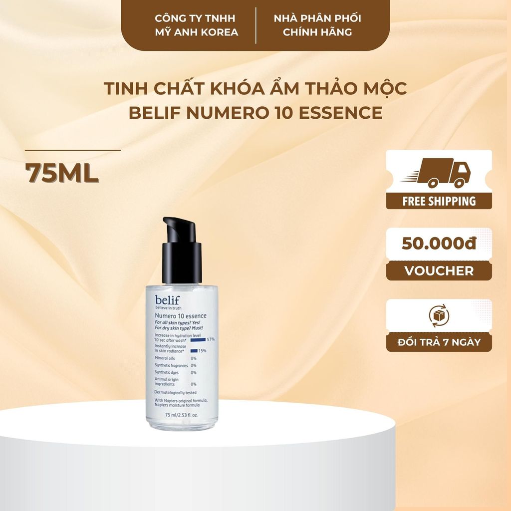 Tinh chất thảo mộc Belif Numero 10 Essence giúp khóa ẩm 75ml
