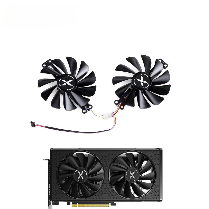95MM M010010Quạt làm mát M12LPA RX6600 6600XT cho quạt làm mát thẻ Video chơi game XFX Radeon RX 660
