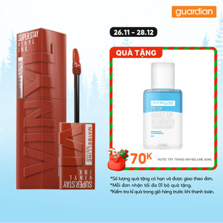  Son Kem Bóng Maybelline Super Stay Vinyl Ink #130 Extra Đỏ Nâu Đất 4.2ml 