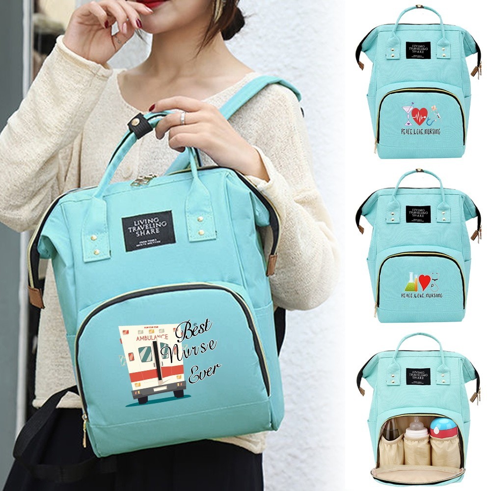 Diaper Bags Large Capacity Travel Organizer Bag Multi-function  Waterproof Travel Needments bag Prin