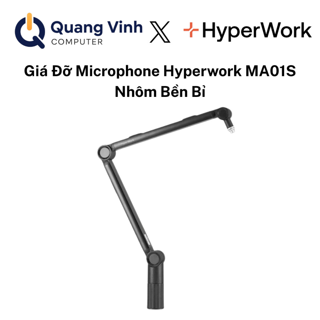 Giá Đỡ Microphone 𝗛𝘆𝗽𝗲𝗿𝗪𝗼𝗿𝗸 | MA01S Nhôm Bền Bỉ