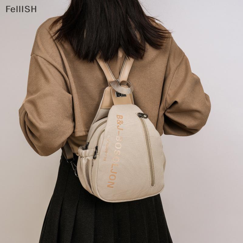 [Felli] Túi đeo chéo nữ thông thường Ba lô du lịch Unisex nhiều túi Túi đeo vai nữ Sử dụng hàng ngày Gói Fanny 436br