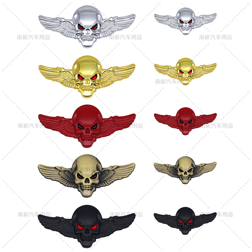 Wings Skull Car Body Sticker Ghost Head Wings Stickers Car Tail Stickers Personalized Decorations Z3