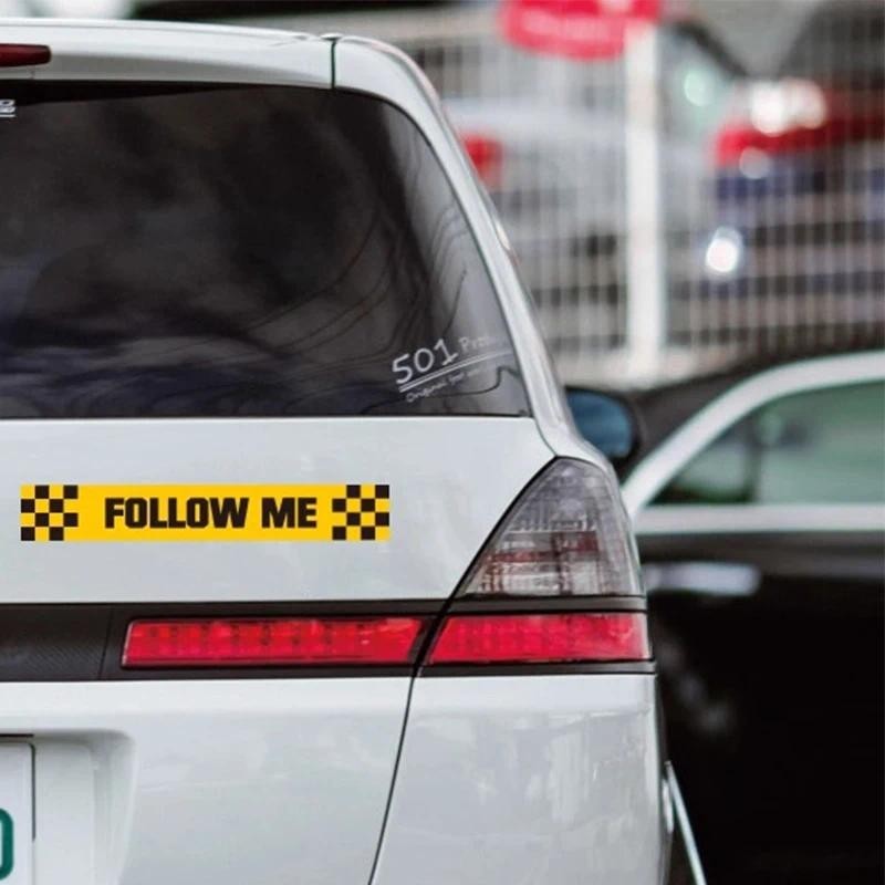 FOLLOW ME Racing Cảnh Báo Dán Mũ Bảo Hiểm Dán Bàn Đạp Miếng Dán Xe Máy Cá Tính Tiếng Anh Phản Quang 
