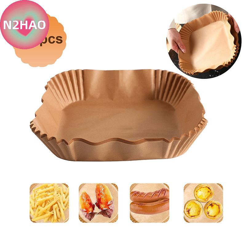 N2HAO Air Fryer Paper Vuông Dùng Một Lần Air Fryer Baking Paper Giấy Chống Dính Cho Nồi Chiên Sâu Kh