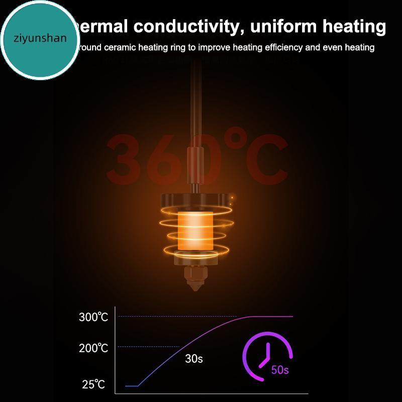 Ziyunshan Dành Cho Creality K1C K1 Max Bộ Khối Làm Nóng Gốm Hotend Chống Phá Nhiệt Hotend Phụ Kiện M