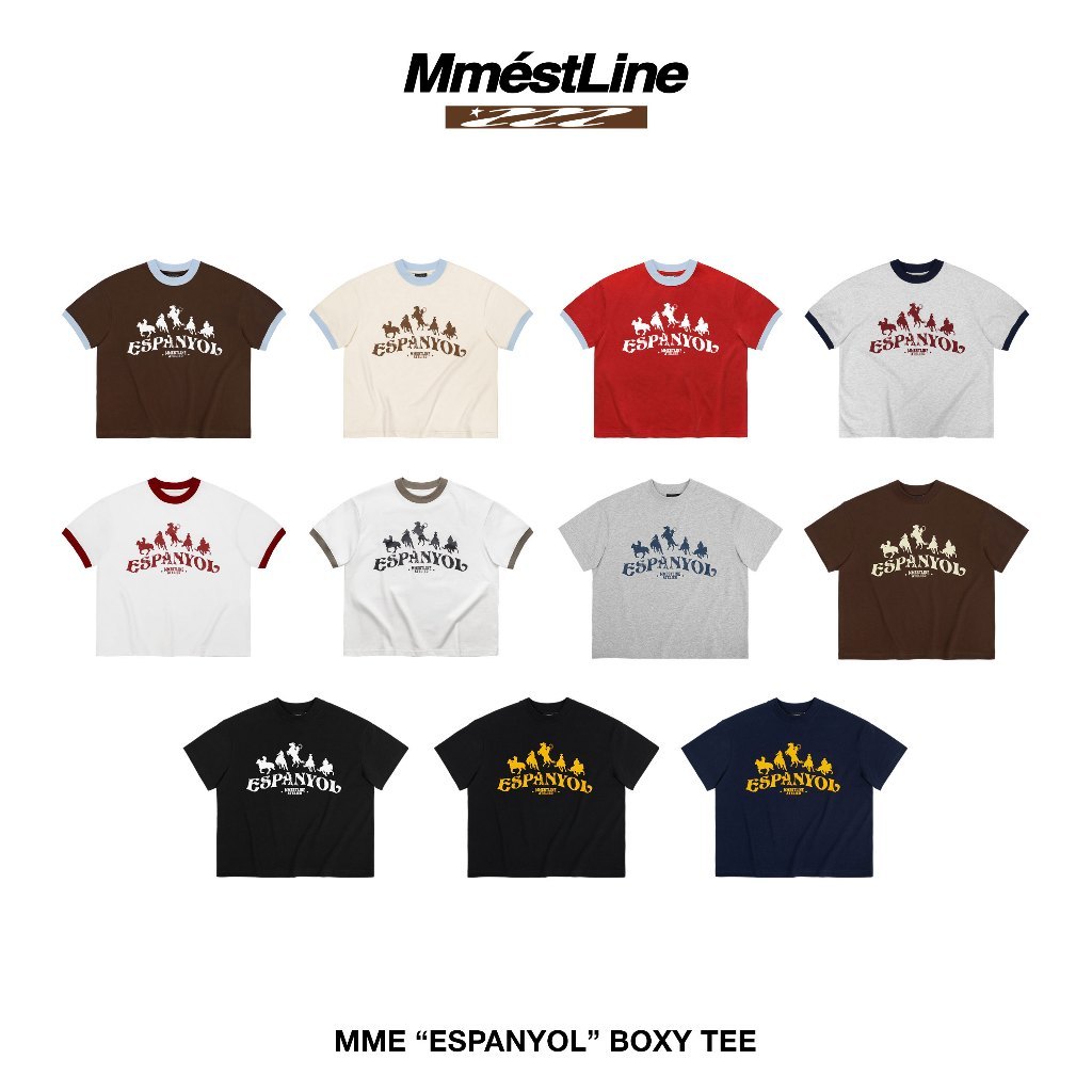 Áo thun MMESTLINE "ESPANYOL" form Boxy chất liệu Premium Cotton in lụa Trame