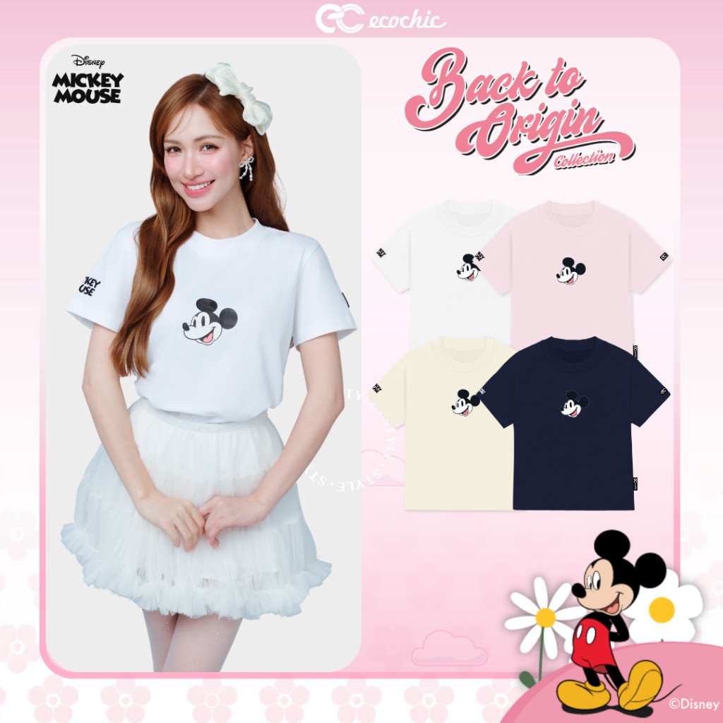 Áo Thun Baby Tee ECOCHIC MICKEY MUNCH Chính Hãng Bản Quyền Disney MICKEY COLLECTION BB008