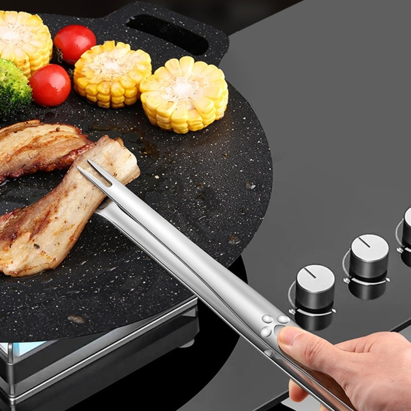 Yu Healthy Cooking Cat Claws Tongs Bao gồm Fork Strainer Kẹp thép không gỉ