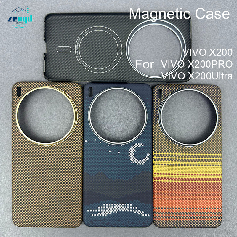 Ốp Điện Thoại Bằng Sợi Carbon Thật 600D Cho vivo x200 ultra / x200 pro / x200 Sợi Aramid Vải Mỏng Cứ