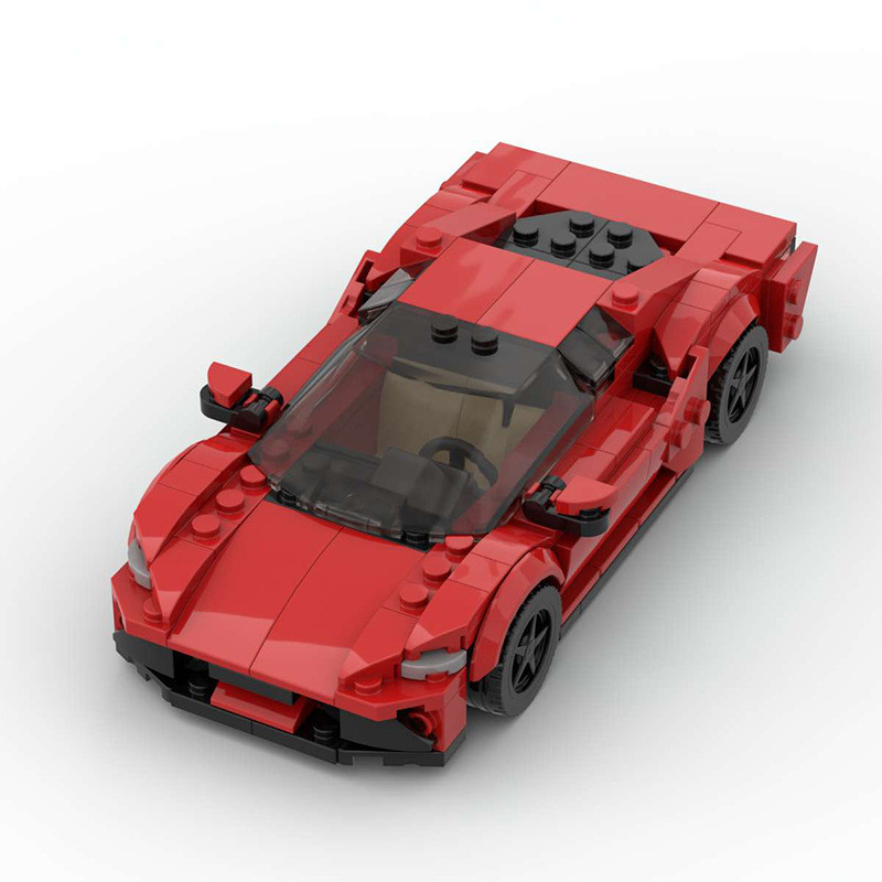MOC Tương Thích Lego Giáo Dục Hội Sáng Tạo Xe Ô Tô Mẫu Ferrari 296 GTB Sáng Tạo Bé Trai Quà Tặng Thi