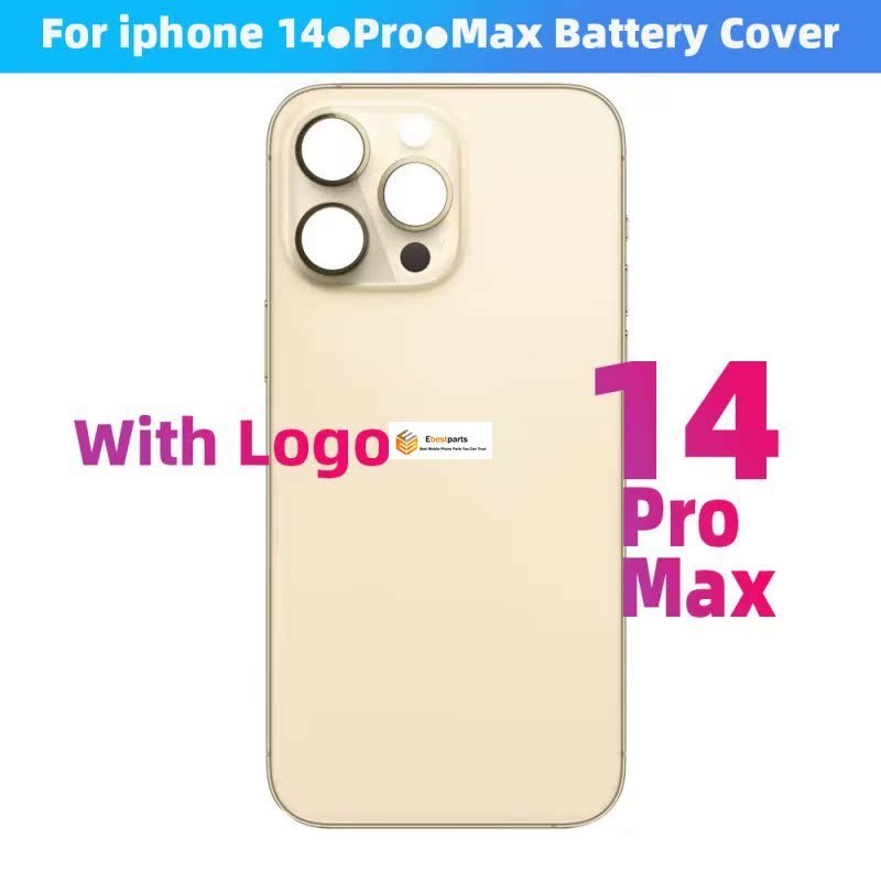 Ebestmy-Back Glass Lỗ Lớn Pin Camera Lỗ Cửa Sau Nhà Ở Cho iPhone 14 Pro Max 14 Plus Ốp điện thoại Có