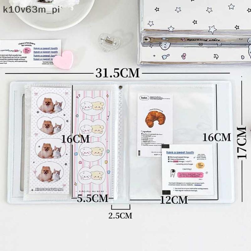 kv Cartoon 4 Grid Idol Card Photo Booth Album For 40 Pcs 2x6 Inch Photo Strips Bookmark 20 Pcs 4x6 4