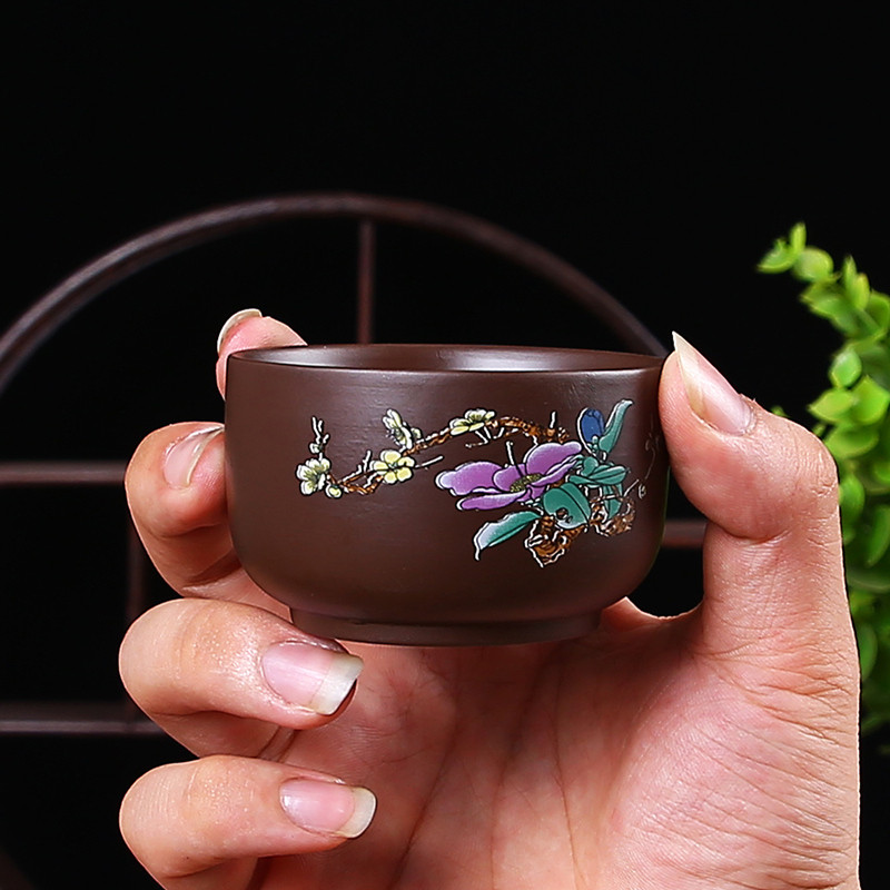 Yixing Zisha Cup Kung Fu Tea Set Tea Cup Teapot Set Ceramic Master Cup Tea Cup Single Cup Male Jianz
