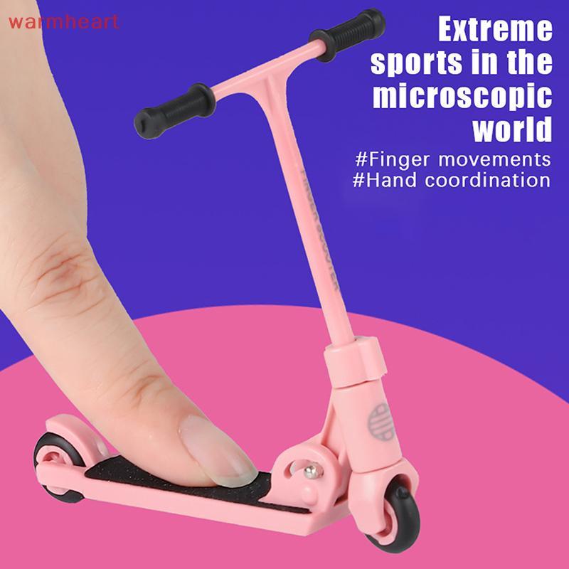 (warmheart) Kids Ki Scooter Finger BMX Có Thể Gập Lại T-type Finger Scooter Có Phanh Đồ Chơi Giáo Dụ