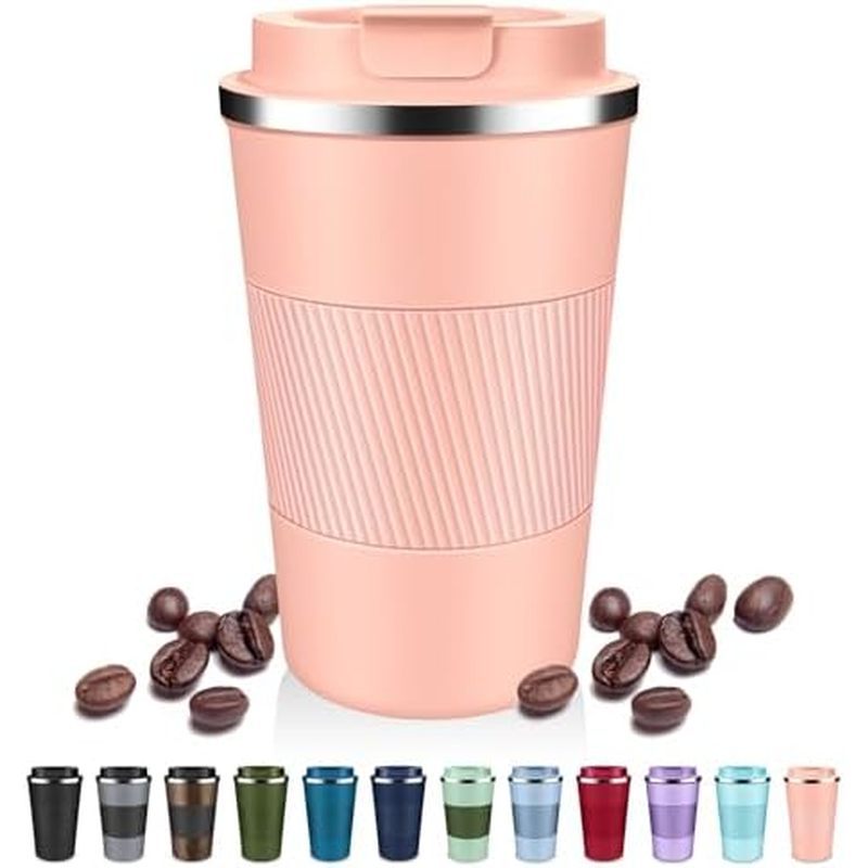 tainless Steel Travel Coffee Mug Leak Proof, Vacuum Insulated Coffee Mug Reusable Cup, Keeps Cold an