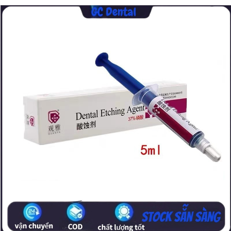 1 Cái Nha Khoa Chỉnh Nha Dính 37% Axit Phosphoric Etching Gel 5ml