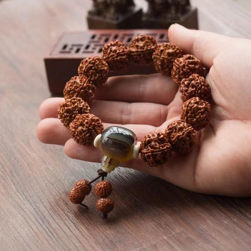 Vajra Bồ Đề Hạt Phật Vòng Tay Hạt Phật Vòng Tay Đường Kính Unisex 17-18MM Nepal Vajra Bồ Đề