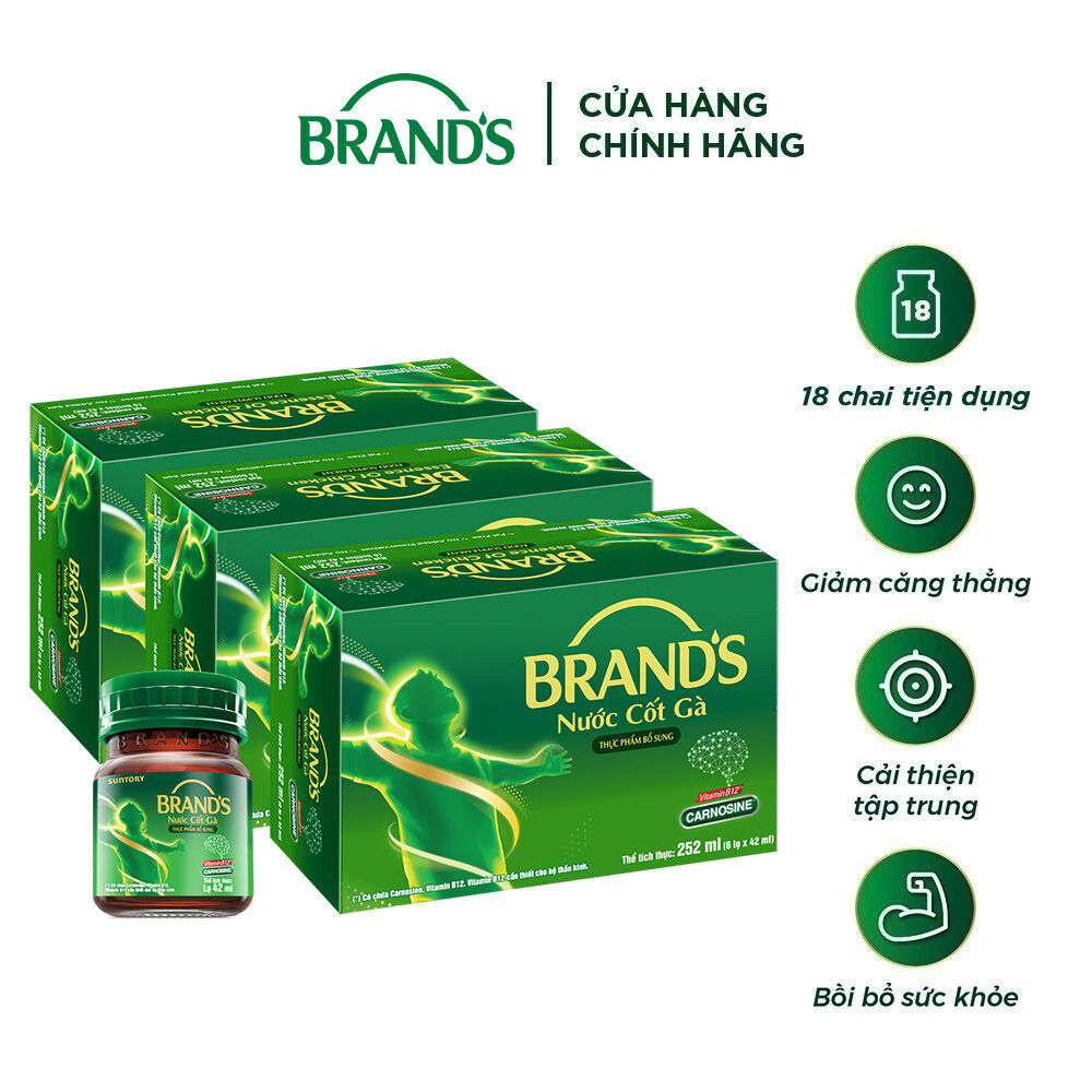 Combo 3 Nước cốt gà BRAND'S Vị Truyền Thống (42 ml x 6 lọ)