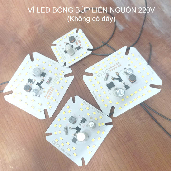 Combo 3 vỉ chíp led thay thế cho bóng đèn trụ 20-50W, liền nguồn 220V
