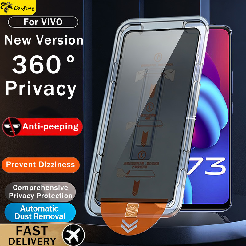 Kính Tự động Cài đặt  Kính cường lực riêng tư Cho VIVO Y97 Y95 Y93 Y91 Y76s Y75 Y73 Y72 Y55 Y53s Y52