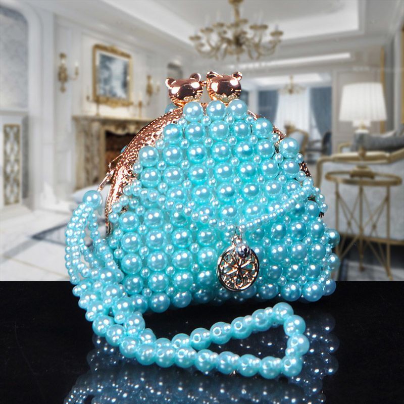 Hàng có sẵn Yixinyue Handmade DIY Chất liệu Bag DIY Handmade Đính cườm Túi dệt tay Handmade Ví đựng 