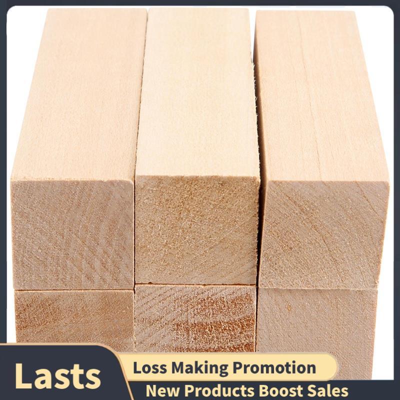 6 Chiếc Basswood Khắc Khối Gỗ Cho Người Mới Bắt Đầu Khắc Sở Thích Bộ DIY Khắc Gỗ