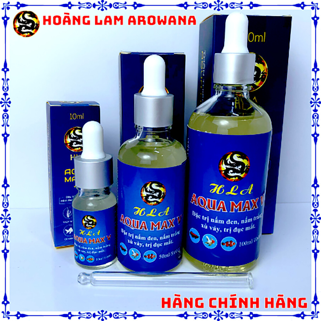 Aqua Max V Xử Lý Nấm Trắng, Nấm Đen, Xù Vảy, Đục Mắt Cá Rồng, Cá Lóc,vv