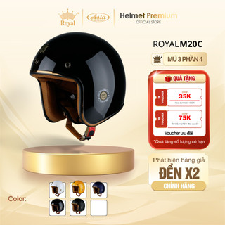  Mũ Bảo Hiểm 3 4 Royal M20C Nón Bảo Hiểm Phong Cách Vintage Thời Trang 12 Tháng 