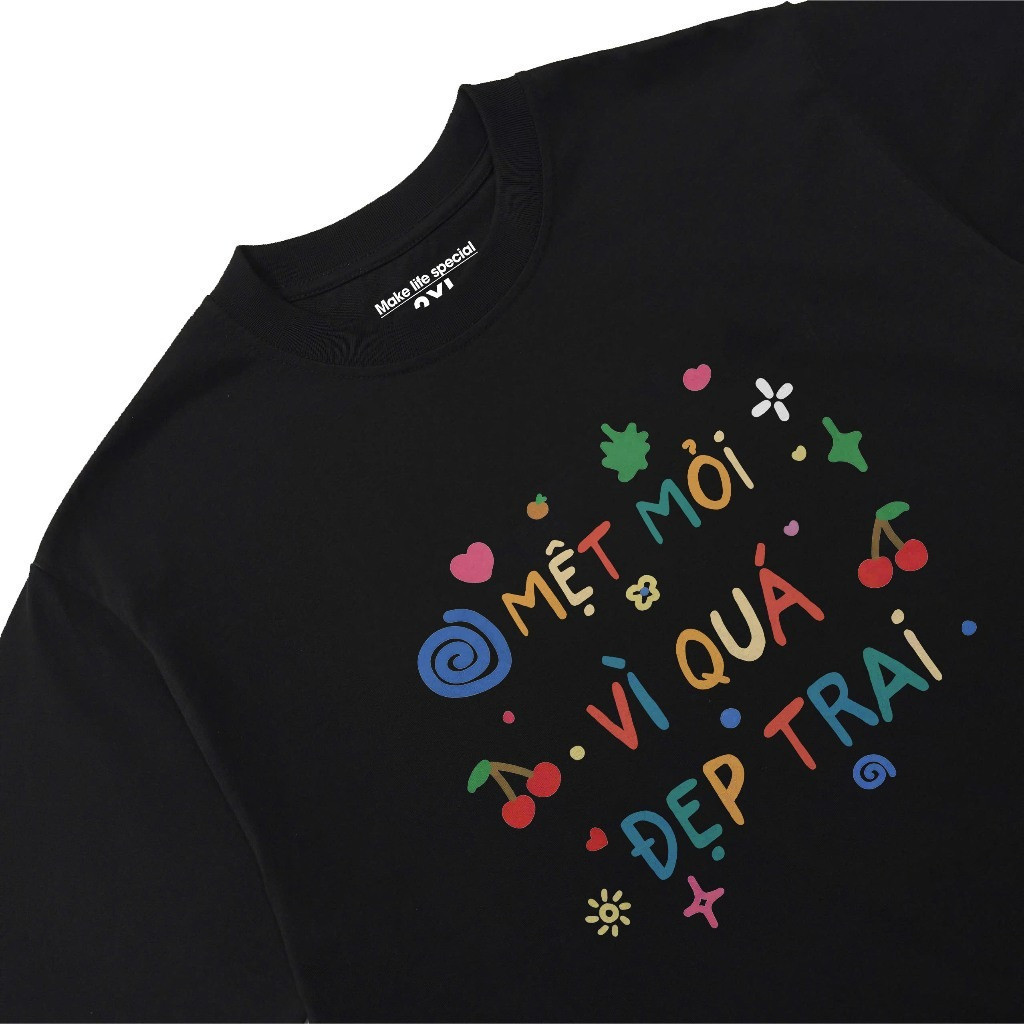 （24H SHIP）Áo thun street style - Tay ngắn dáng rộng - In chữ đơn giản nhiều màu sắc - 100% cotton - 