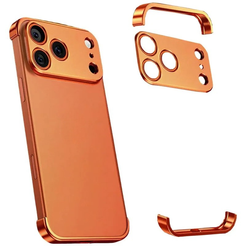 Ốp Lưng Không Khung Kim Loại Mỏng Mỏng Cho IPhone 17 Air 16 15 14 13 12 Pro Max Plus 17Air 17Pro i17