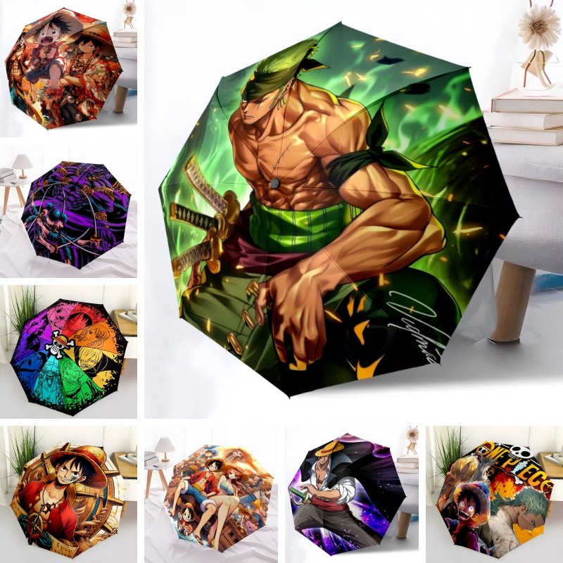 Ô dù họa tiết phi hành đoàn One Piece UPF50 + Chống tia cực tím Tự động đóng kích thước túi xách