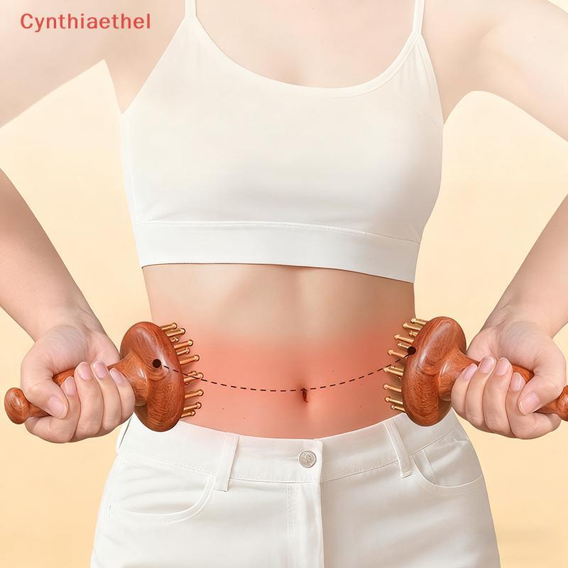 {Cynthiaethel} Dụng cụ massage Gua Sha bằng gỗ cầm tay Đầu Ne Leg Body Meridian Massage bạch huyết G