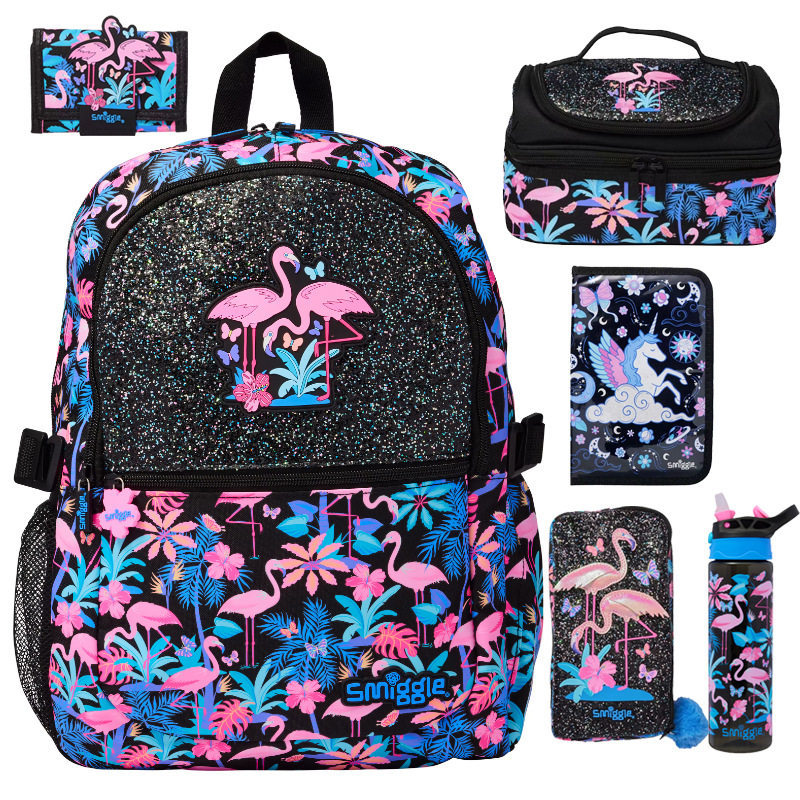 Smiggle Túi Đi Học Ba Lô Dung Tích Lớn Ba Lô Học Sinh Tiểu Học Học Ngoài Trời Túi Giải Trí Hoạt Hình