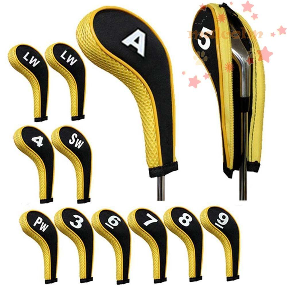 MALCOLM Golf Iron Headcover 3-9, P, S, A Golf Putter Thể Thao Golf Iron Covers Set Vỏ Bảo Vệ Golf Pu