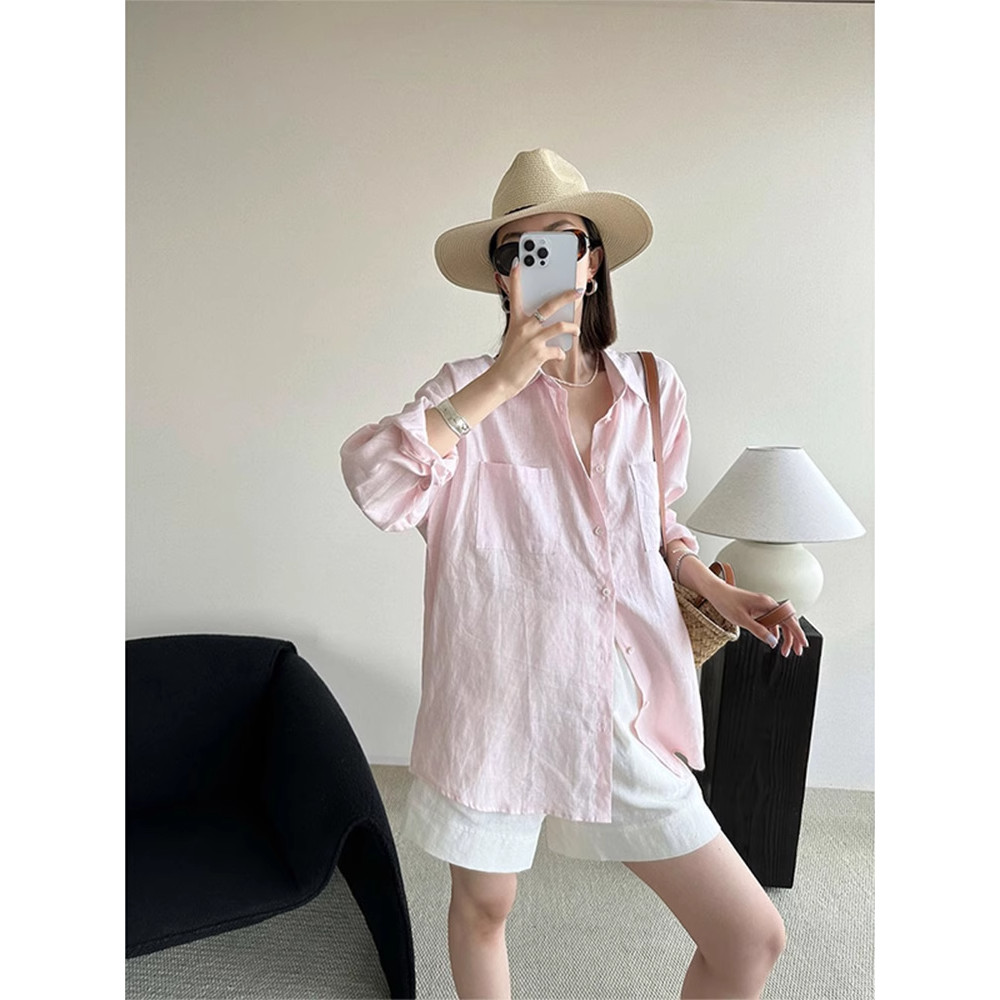 Live Home Live Home Live Home Áo sơ mi dài tay chống nắng cao cấp dành cho nữ mùa hè 2026 Phong cách