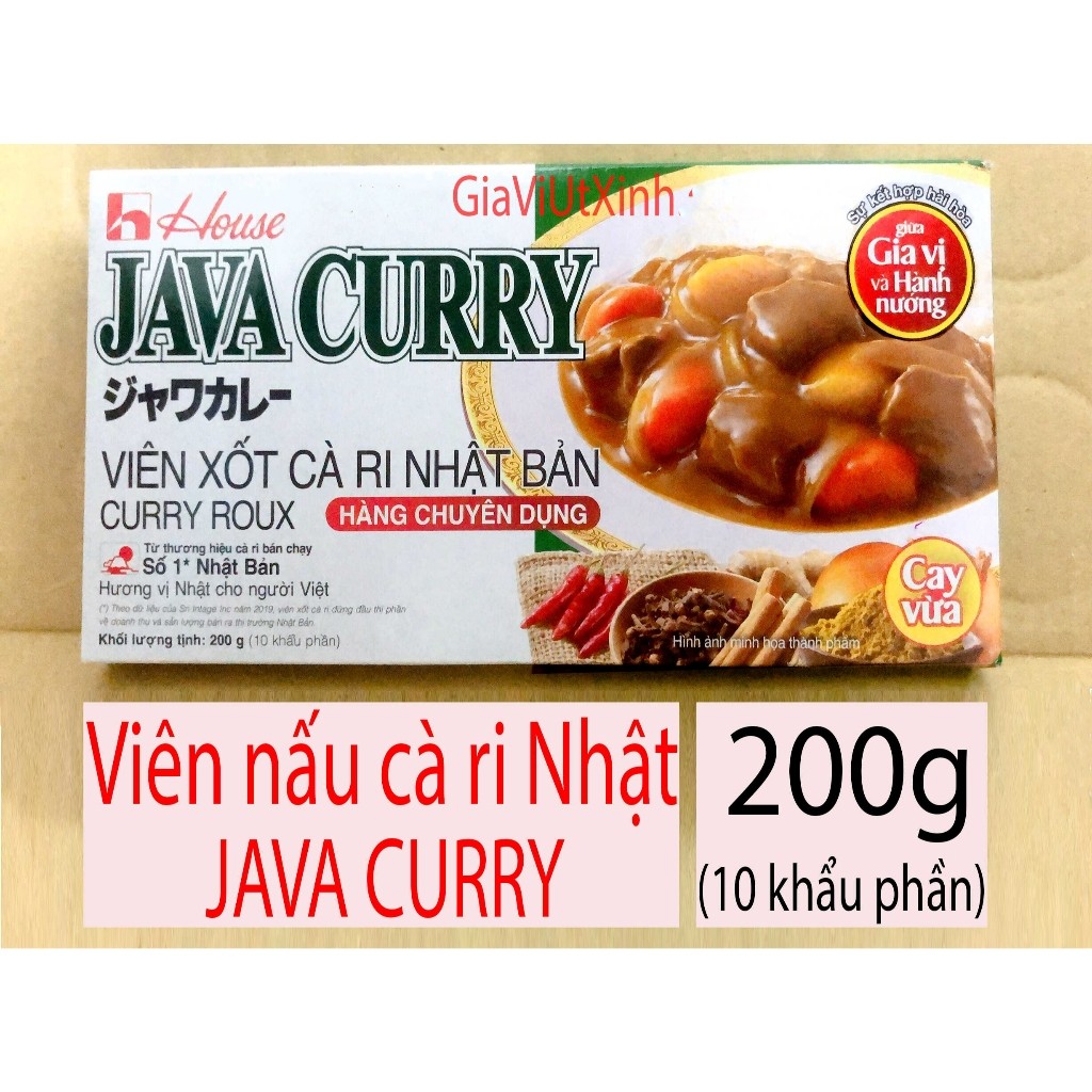 VIÊN NẤU CÀ RI NHẬT BẢN JAVA CURRY 200G - JAPAN JAVA CURRY HOUSE (XỊN)