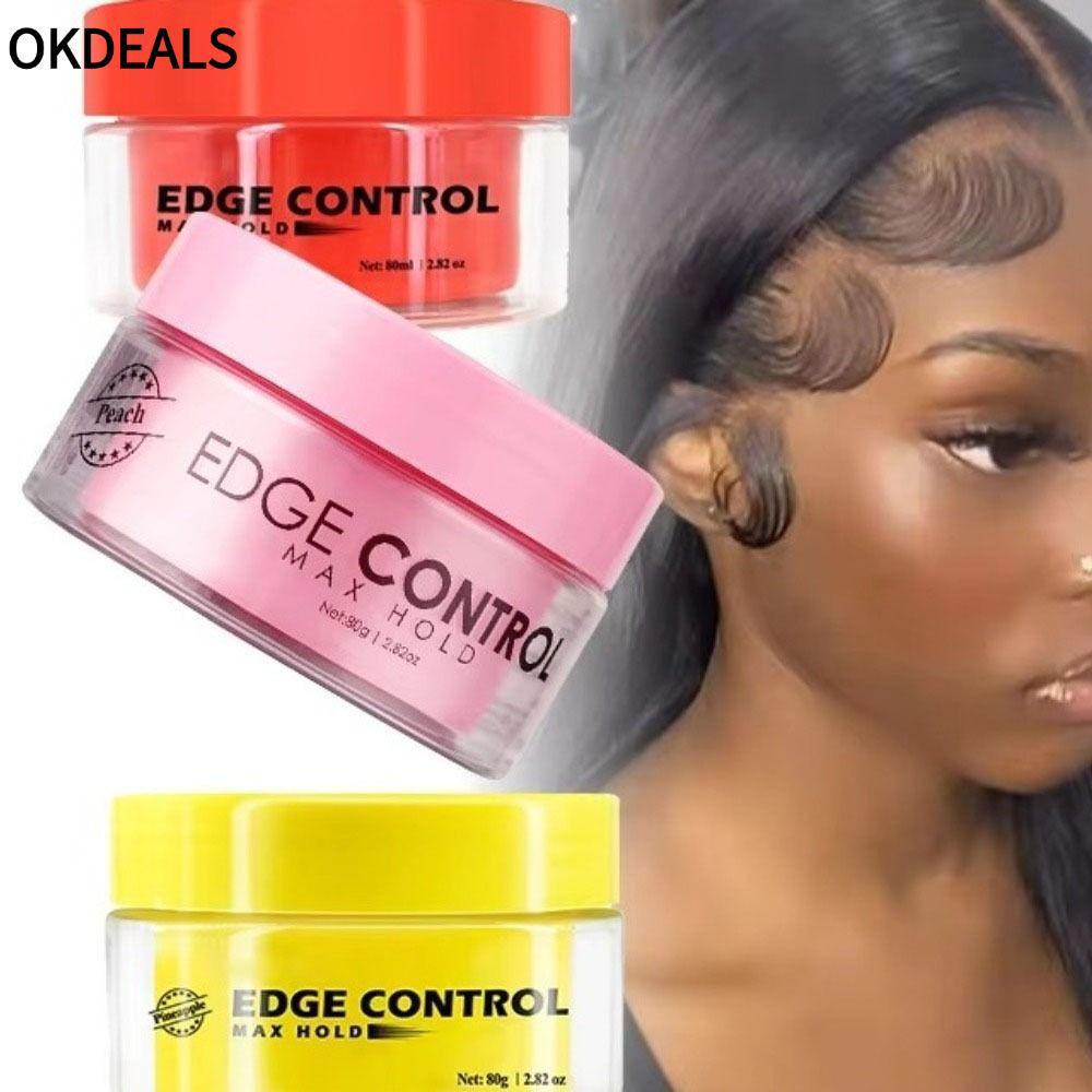 OKDEALS Râu Edge Control Wax, Strong Hold 2.82Oz Gel Tạo Kiểu Tóc, Hương Trái Cây Chuyên Nghiệp Khôn