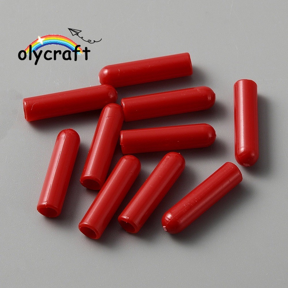 Bộ 50 aglet nhựa màu đỏ size nhỏ gọn cho dây giày