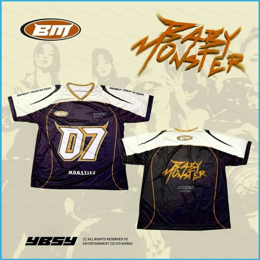 Áo thun jersey BABYMONSTER mùa hè cho fan Rami Ahyeon Rora Asa