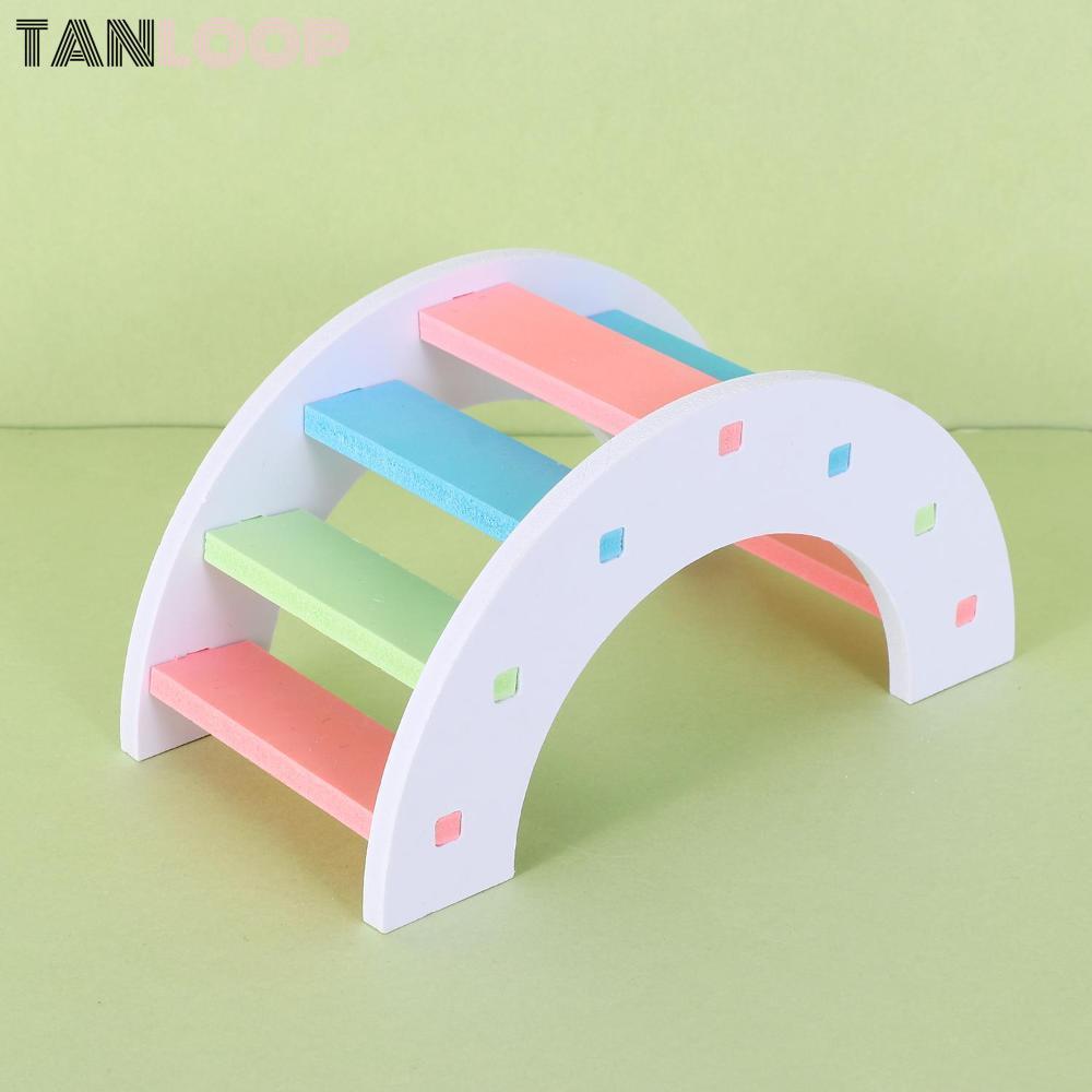 TANLOOP Hamster House Hamster Phụ kiện xoay bằng gỗ Gerbil