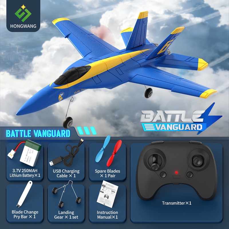 F18 Hornet RC Glider 2.4G 2CH 6 Trục Ổn Định EPP Foam Cánh Cố Định RC Máy Bay Có Đèn Ngoài Trời RC M