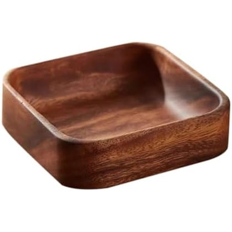 1PCS Walnut Rectangular Tray Japanese Style Dessert Tray Solid Wood Tea Tray Household Wooden Fruit 