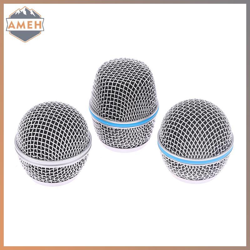 Technicolorepic Micro Đầu Thay Thế Lưới Thép Micro Cầm Tay Lưới Nướng Đầu Phù Hợp Với Shure Beta 57A