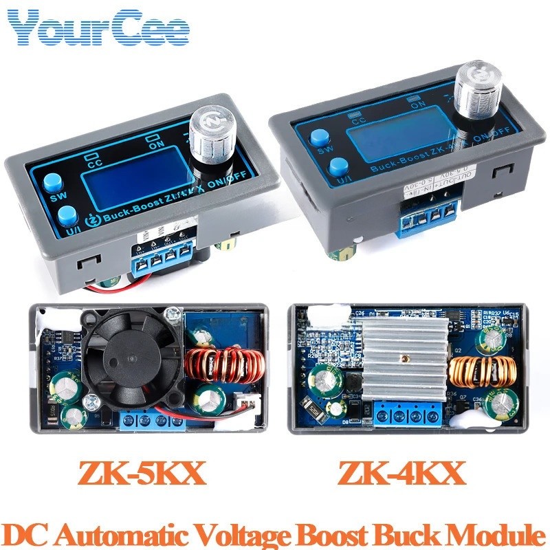 ZK-5KX DC Buck Boost Mô-đun bảng chuyển đổi Mô-đun bước lên xuống nguồn 0,6-36V 5A 5V 6V 12V 24V 80W
