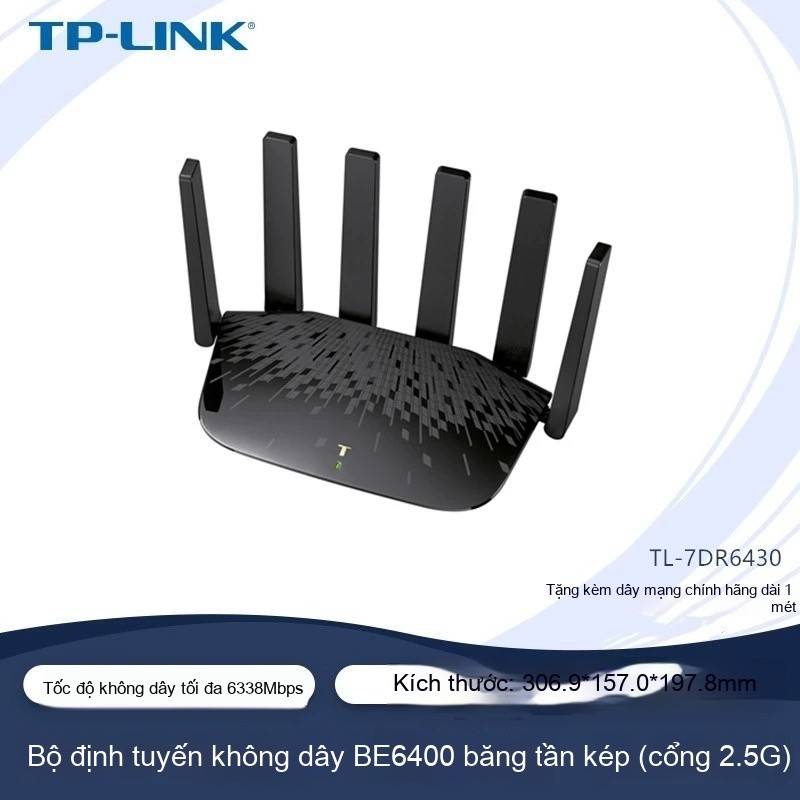 TP-Link Wifi 7 7dr6430 Wifi7 Băng Tần Kép Bộ Định Tuyến Không Dây 5G Cổng 2,5G Be6400