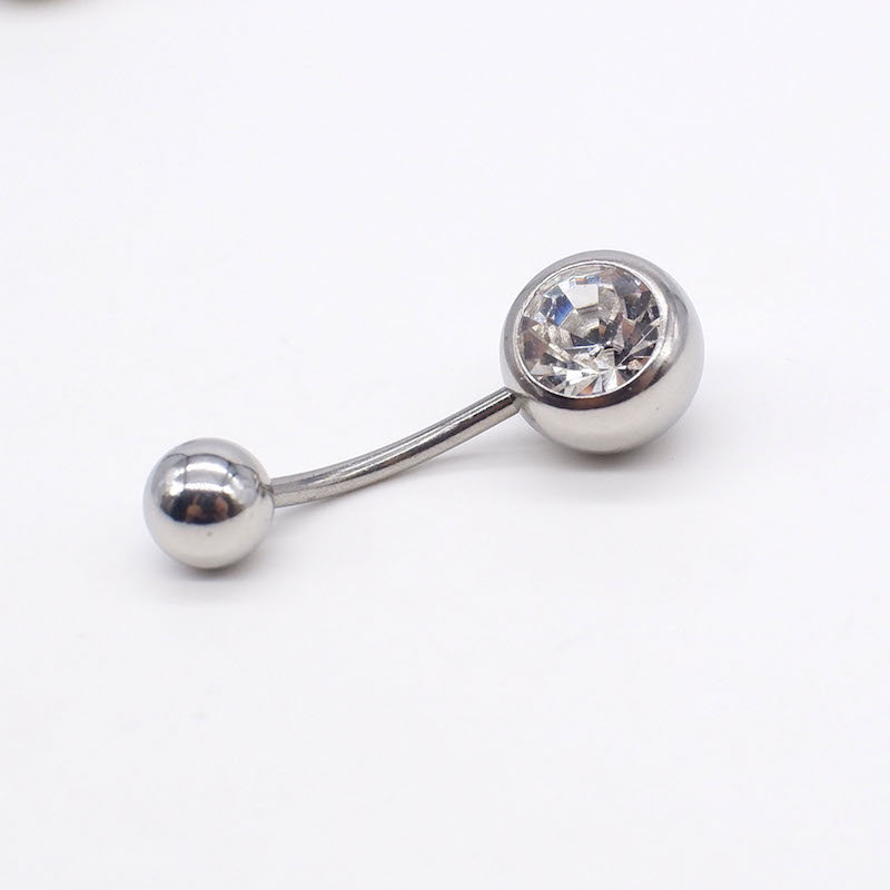 Titan Thép Bụng Nút Móng Tay Châu Âu Mỹ Độc Đáo Siêu Flash Séc